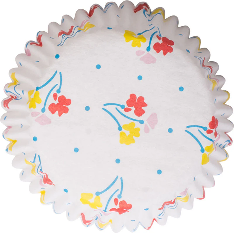 greaseproof baking cases 90mm floral (#1306) - Image 3