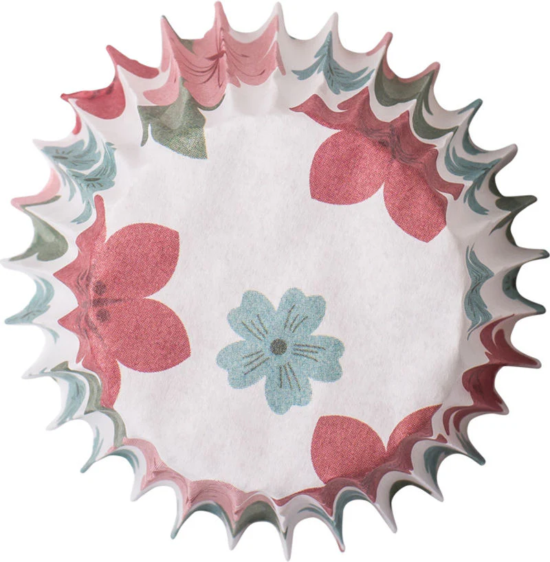 greaseproof baking case 75mm floral 500pcs (#62067) - Image 3